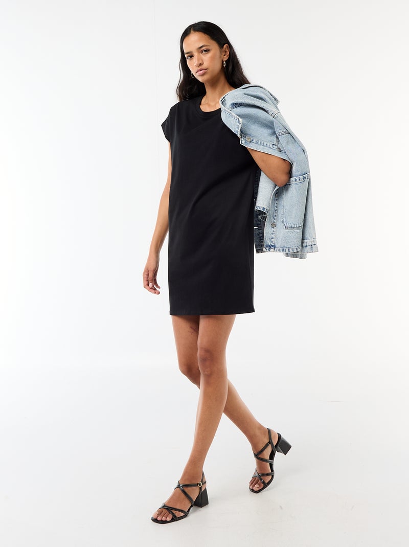 Robe t-shirt à manches courtes Noir - Kiabi
