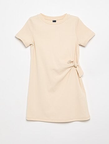 Robe T-shirt avec nœud sur le côté