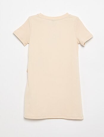 Robe T-shirt avec nœud sur le côté