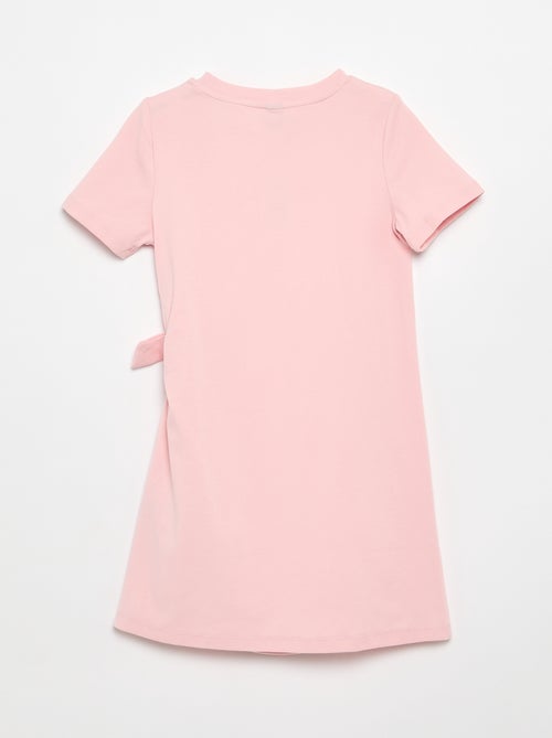Robe t-shirt avec nœud sur le côté - Kiabi