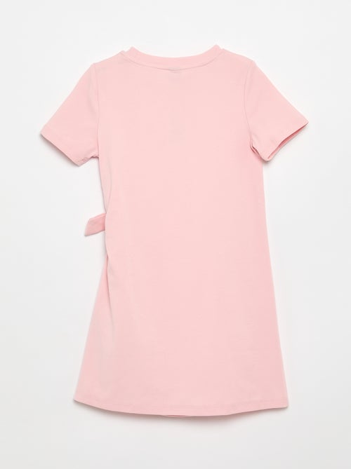 Robe t-shirt avec nœud sur le côté - Kiabi