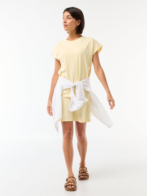 Robe t-shirt courte à manches corutes - Kiabi