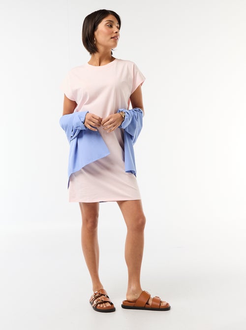 Robe t-shirt courte à manches corutes - Kiabi