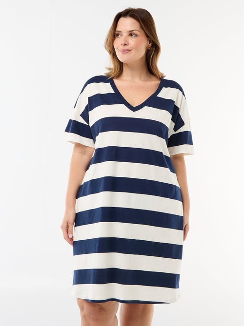 Robe t-shirt courte à manches courtes - Kiabi