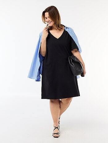 Robe t-shirt courte à manches courtes