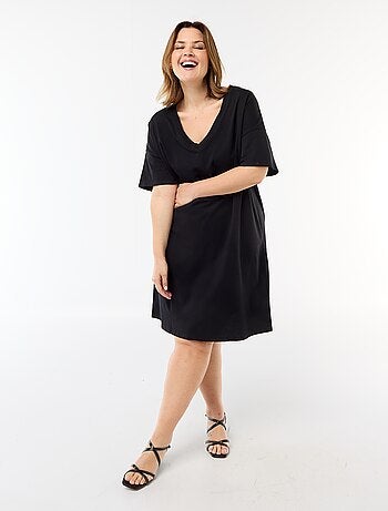 Robe t-shirt courte à manches courtes