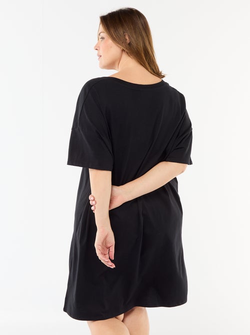 Robe t-shirt courte à manches courtes - Kiabi