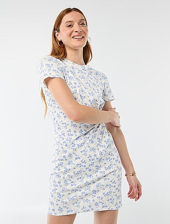 Robe t-shirt courte avec nœud fantaisie