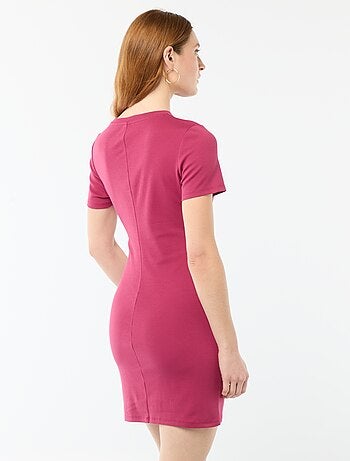 Robe t-shirt courte avec nœud fantaisie