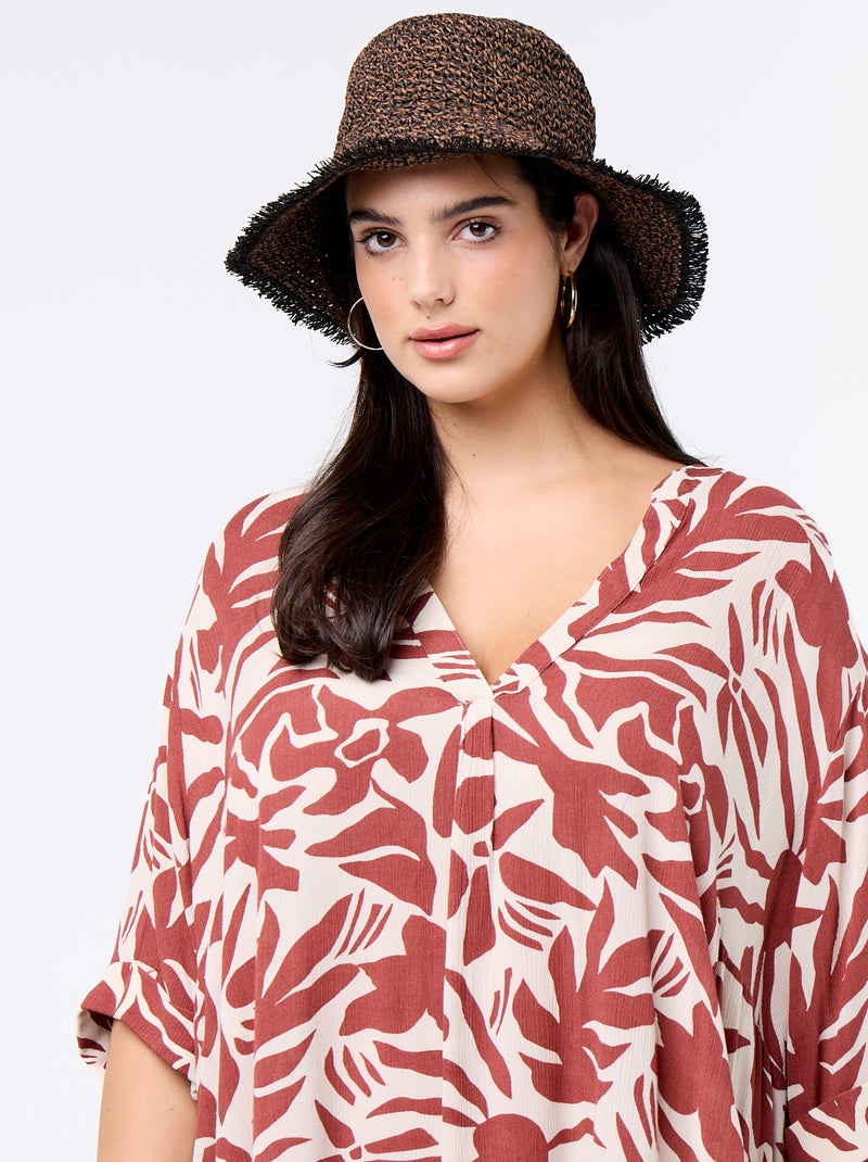 Robe t-shirt courte Beige - Kiabi