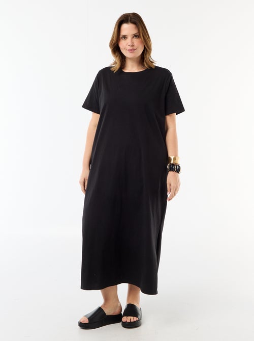 Robe t-shirt longue unie - Kiabi