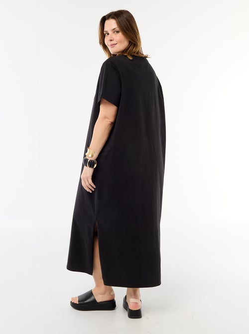 Robe t-shirt longue unie - Kiabi