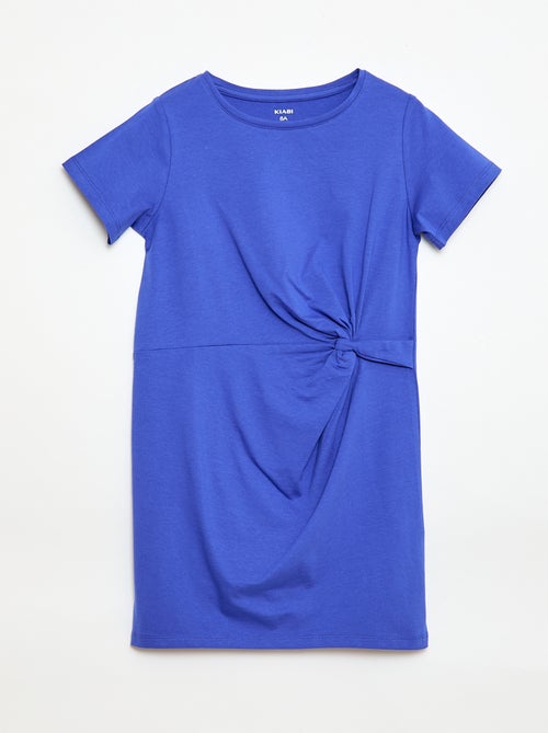 Robe t-shirt mi-longue avec nœud fantaisie devant - Kiabi