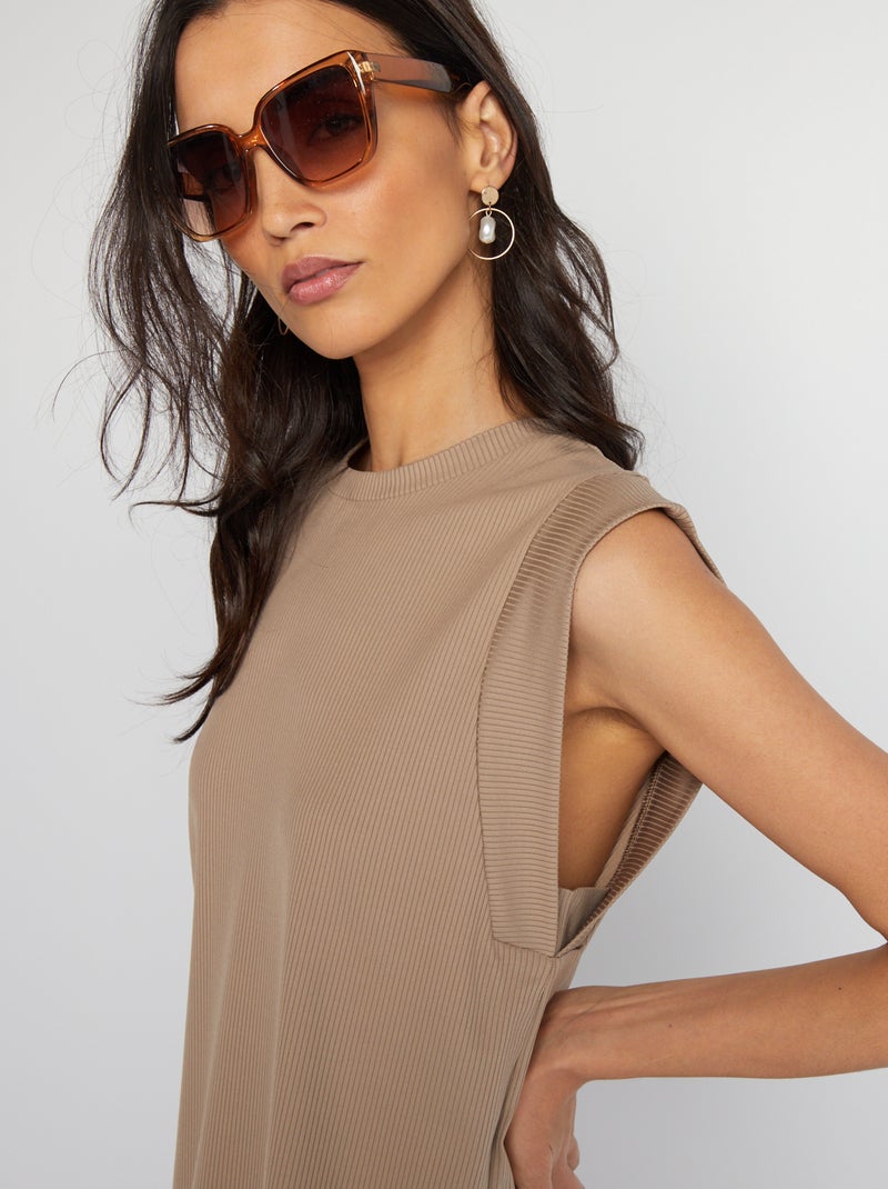 Robe tshirt midi Taupe Kiabi 12.00€