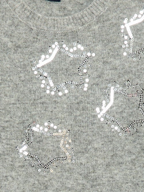 Robe tricot avec étoiles en sequins - Kiabi