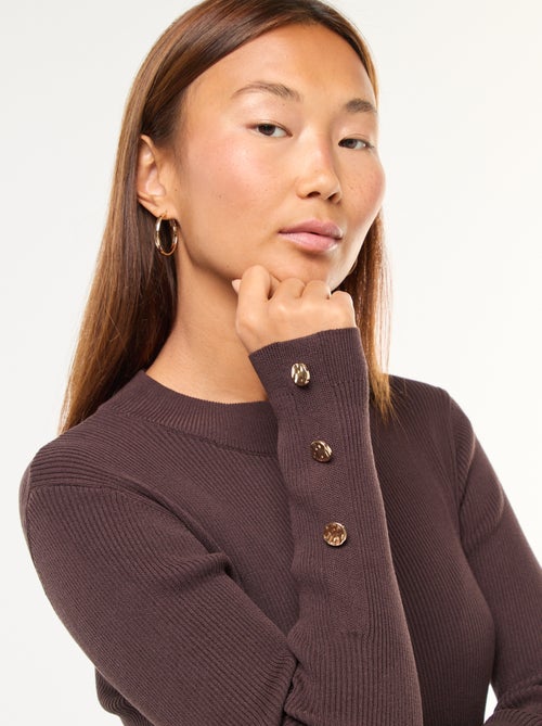 Robe tube côtelée longue - Kiabi