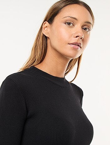 Robe tube côtelée longue