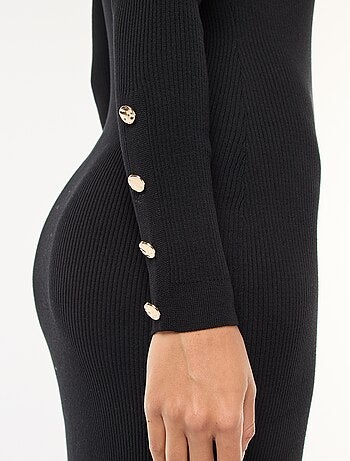 Robe tube côtelée longue