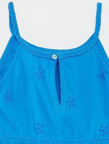 Robe unie à bretelles tressées