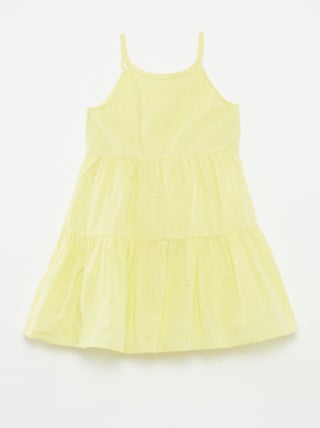 Robe unie à bretelles tressées