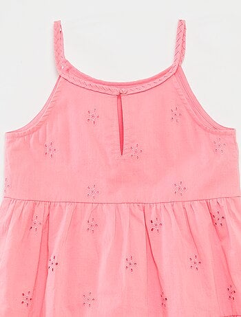 Robe unie à bretelles tressées