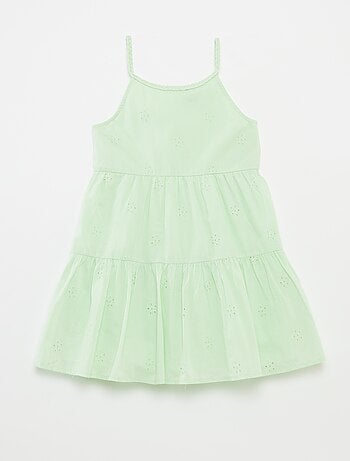 Robe unie à bretelles tressées