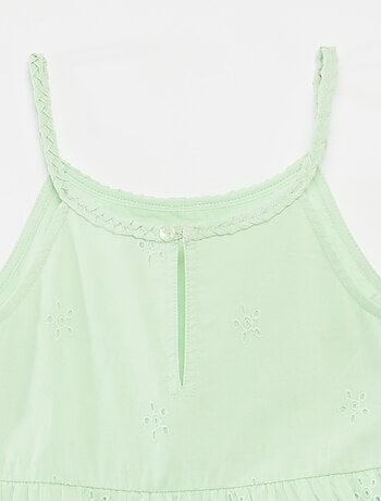 Robe unie à bretelles tressées