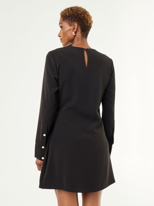 Robe unie avec détails dorés - Kiabi