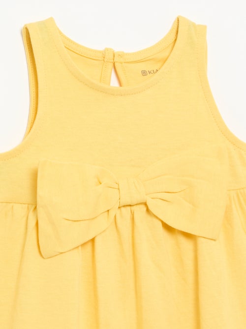Robe unie sans manches avec nœud fantaisie - Kiabi