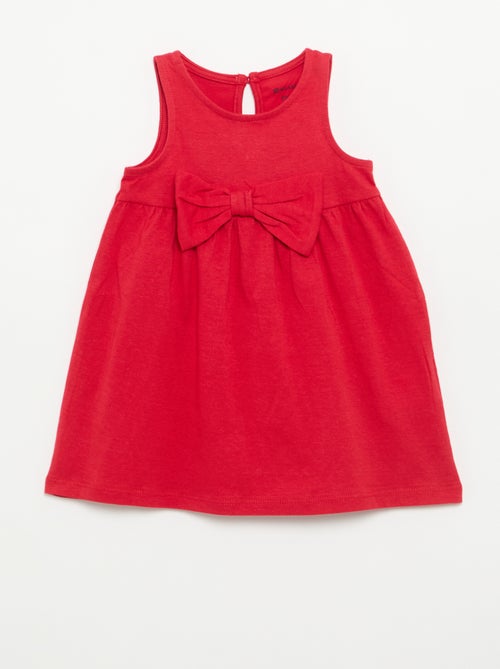 Robe unie sans manches avec nœud fantaisie - Kiabi