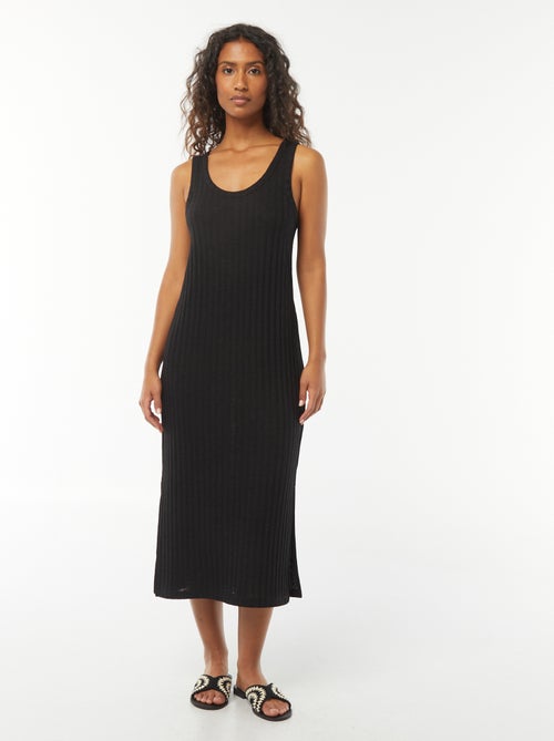 Robe unie sans manches - Kiabi