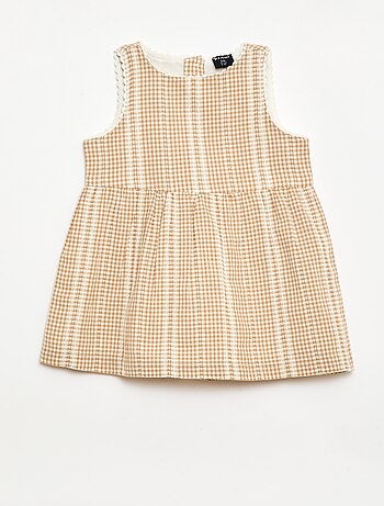 Robe vichy en gaze de coton