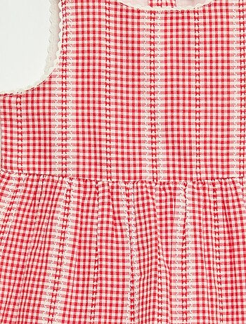 Robe vichy en gaze de coton