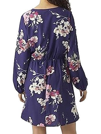 Robe Violette à Motifs Femme Vero Moda Hilah