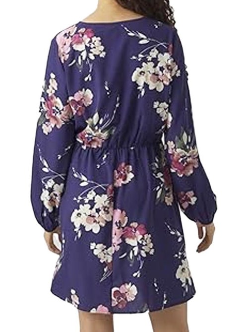 Robe Violette à Motifs Femme Vero Moda Hilah - Kiabi Robe Violette à Motifs Femme Vero Moda Hilah - Kiabi