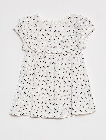 Robe volantée à manches courtes