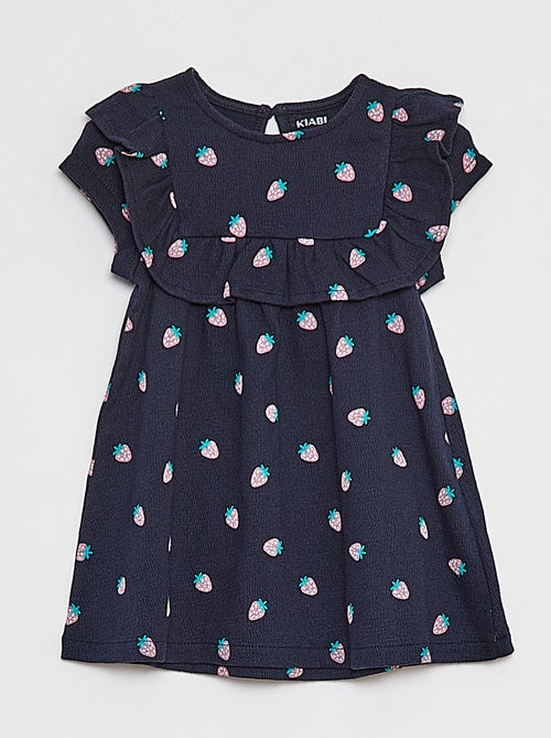 Robe volantée à manches courtes - Kiabi