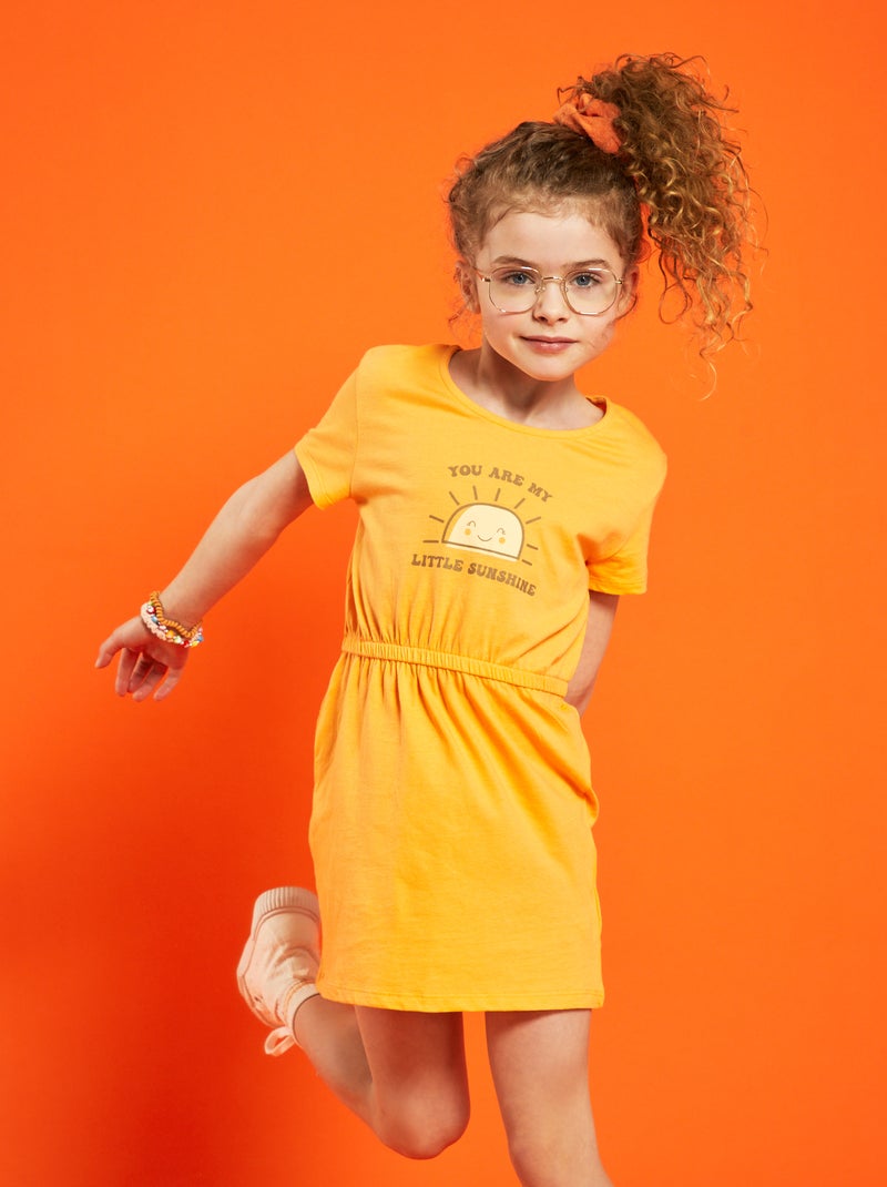 Robes en jersey avec imprimé - Lot de 2 Orange - Kiabi