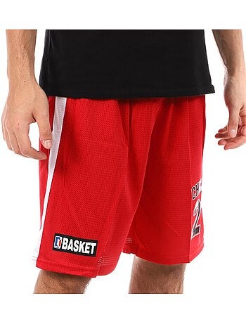 Rode basketbalshort voor heren sport zone miami