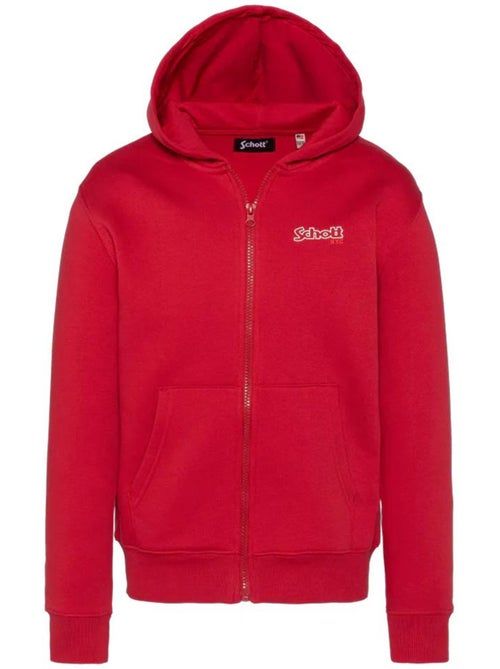 Rode Hoodie met Rits voor Jongens van Schott - Kiabi Rode Hoodie met Rits voor Jongens van Schott - Kiabi
