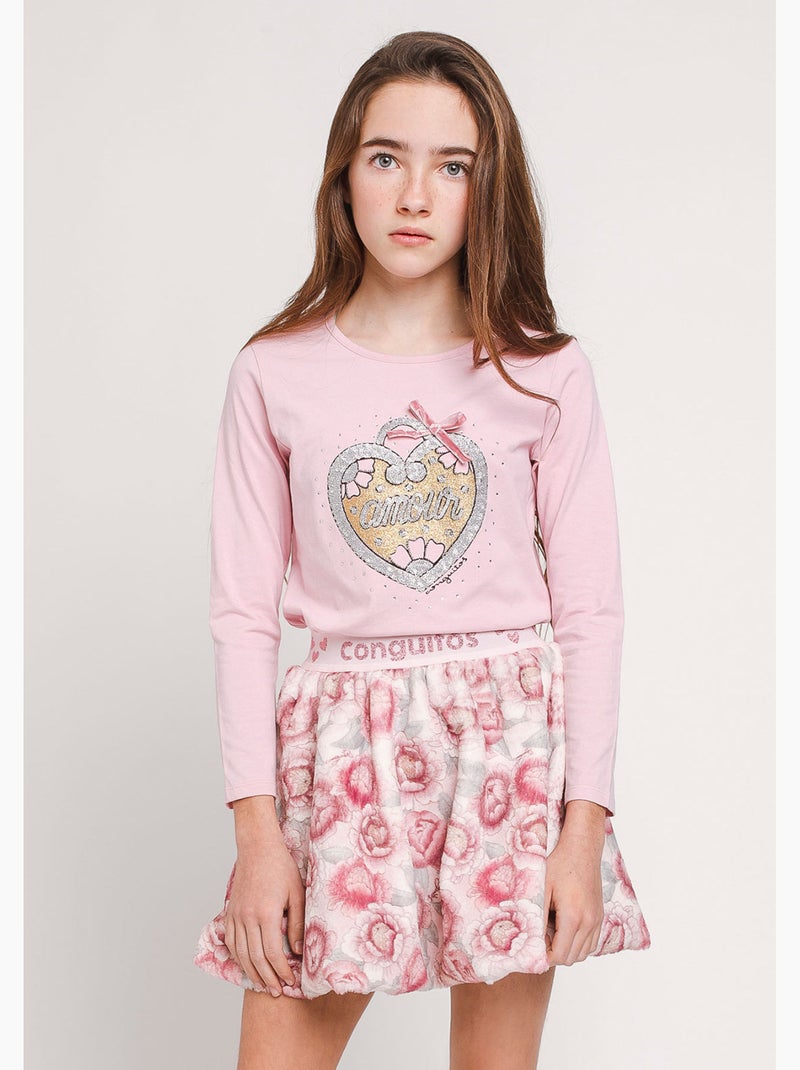Rok conguitos Roze - Kiabi