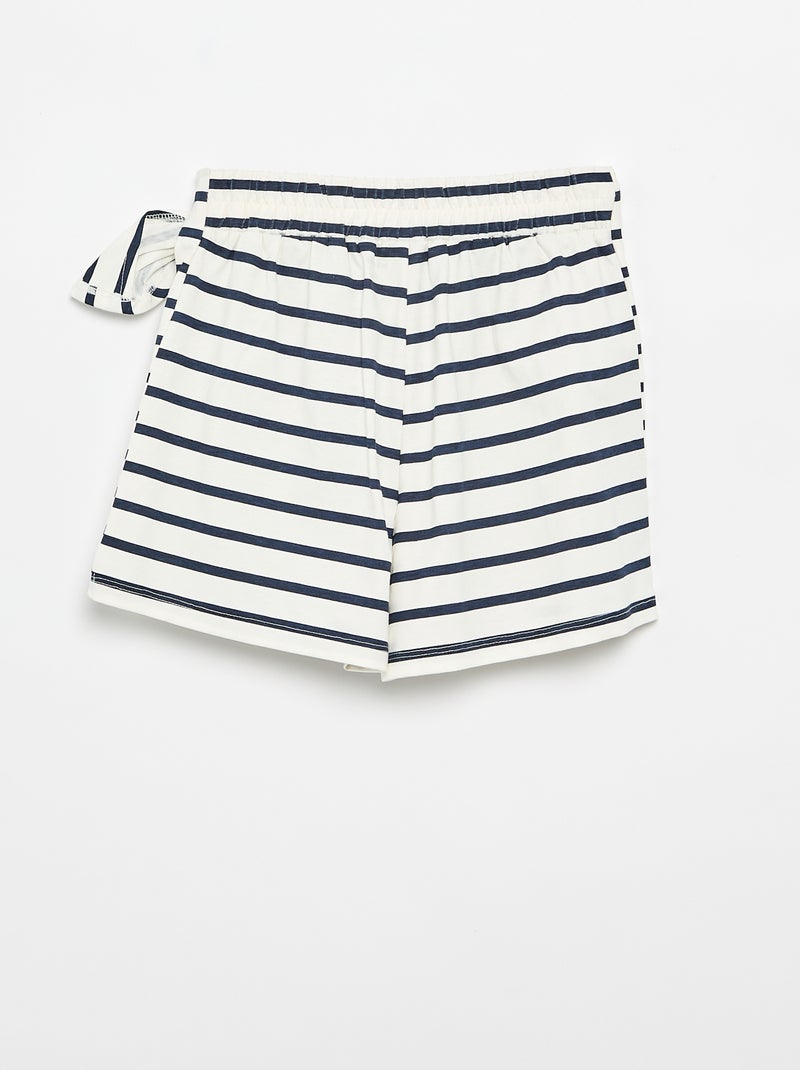 Rok met decoratieve strik Wit - Kiabi