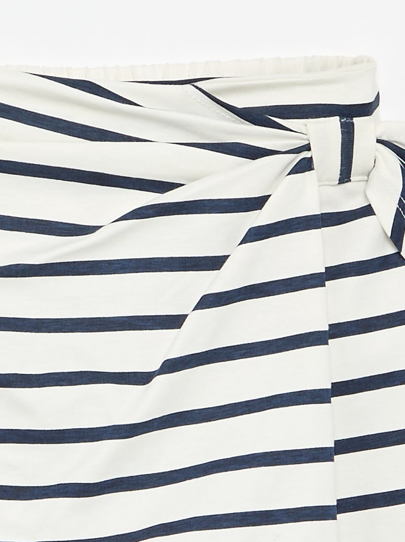 Rok met decoratieve strik Wit - Kiabi