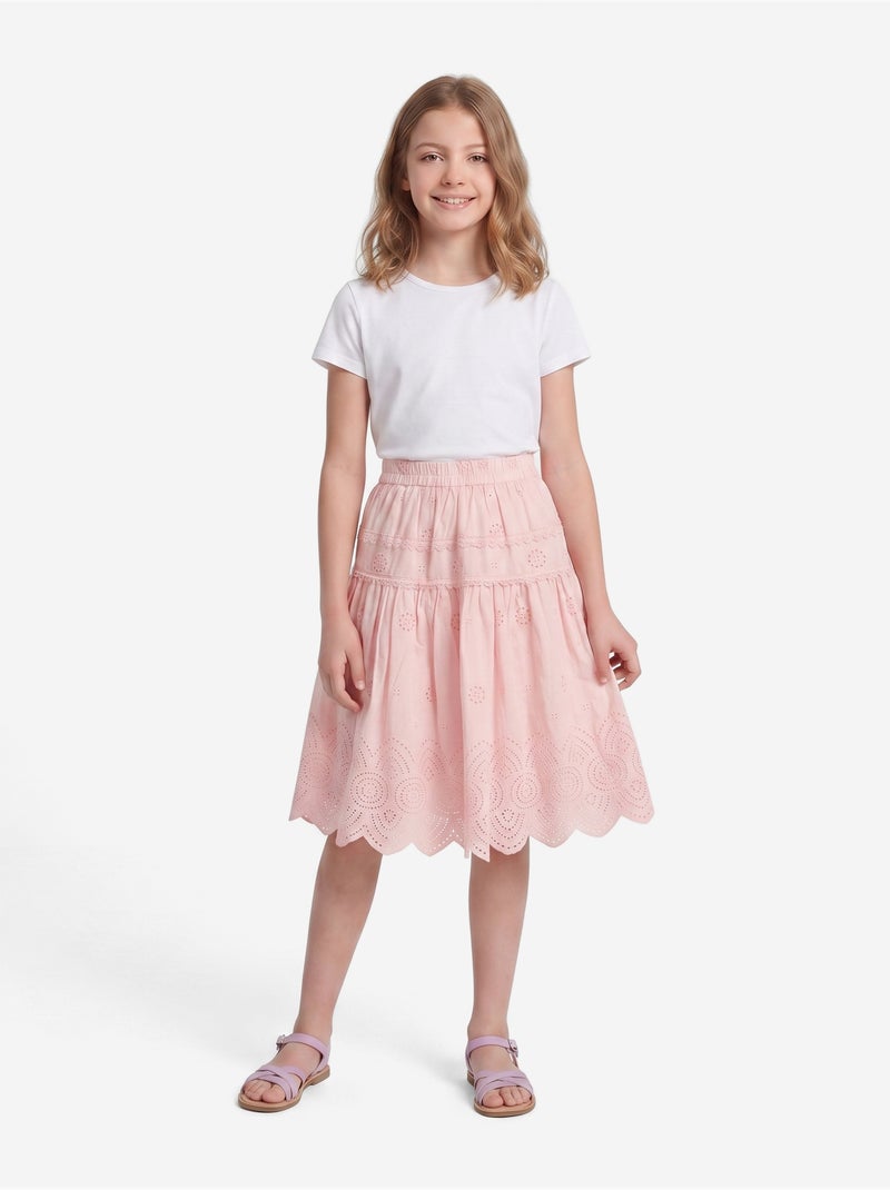 Rok met elastiek - Kids Star Roze - Kiabi