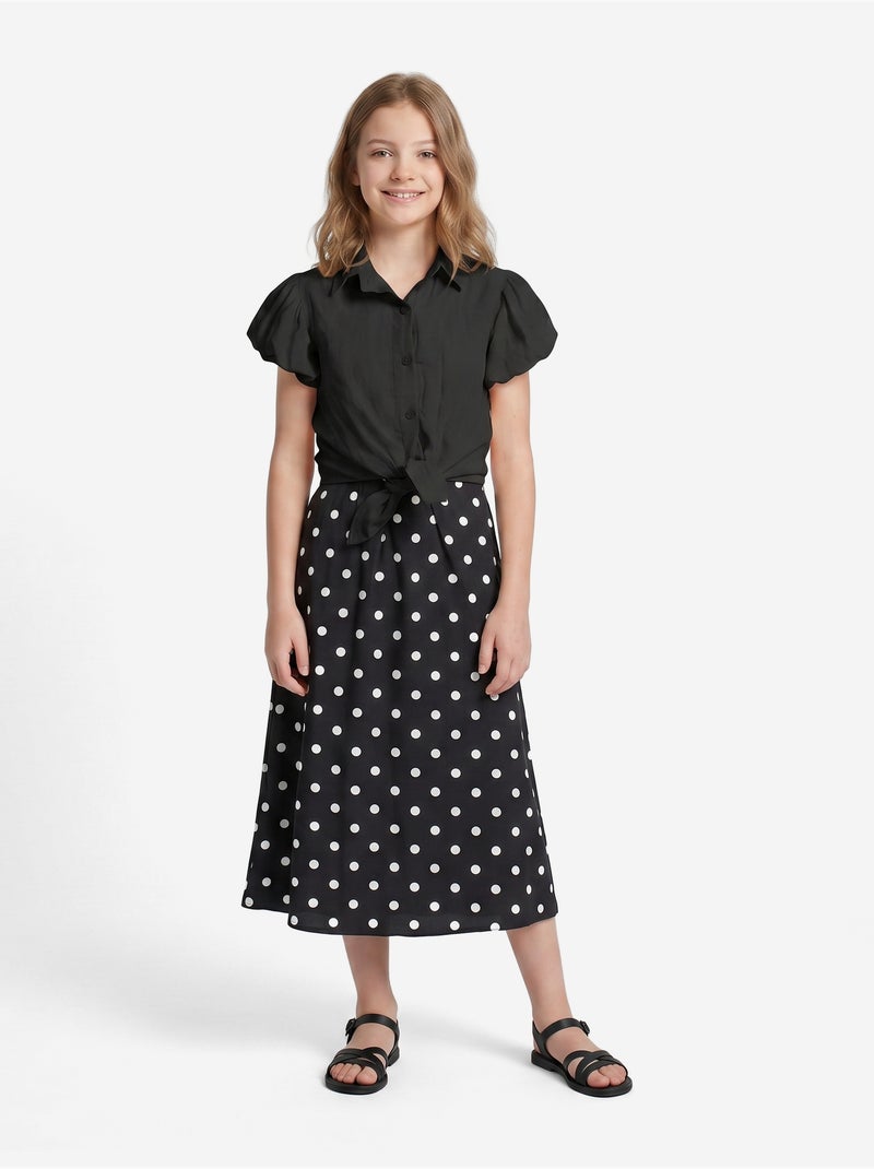 Rok met elastiek - Kids Star Zwart - Kiabi