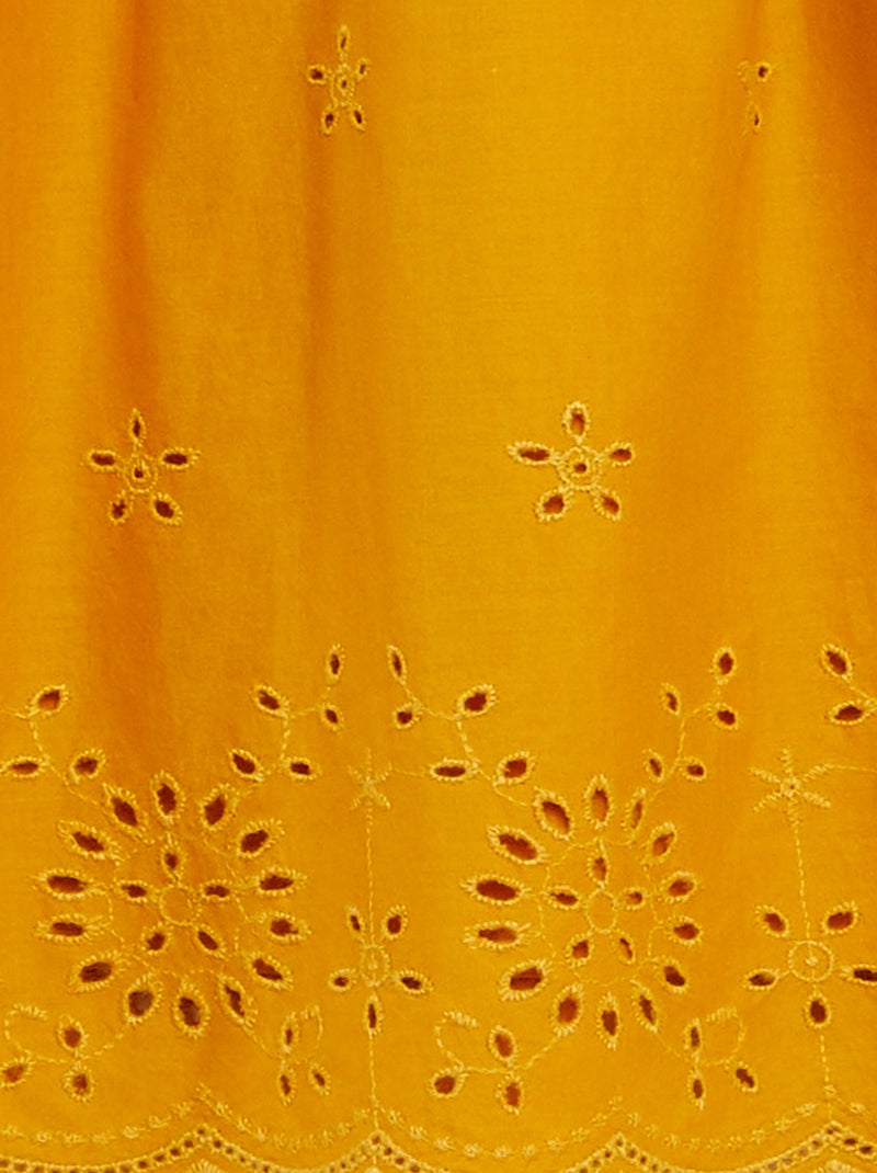 Rok met kanten motiefjes GEEL - Kiabi