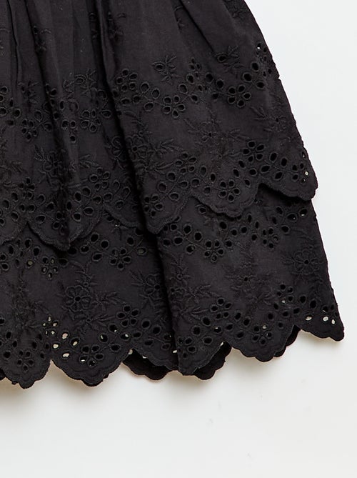 Rok met ruches en broderie anglaise - Kiabi