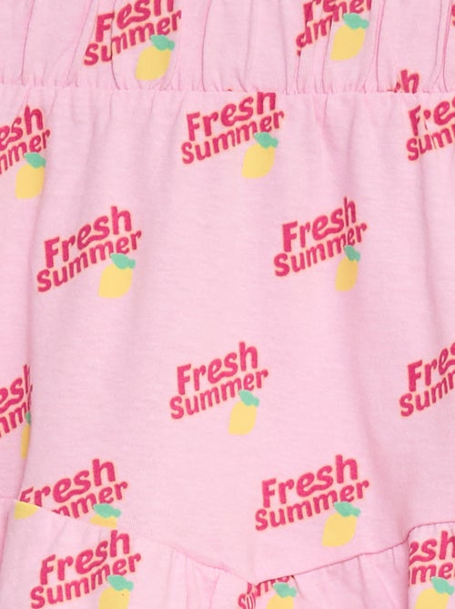 Rok met ruches en print - Kiabi