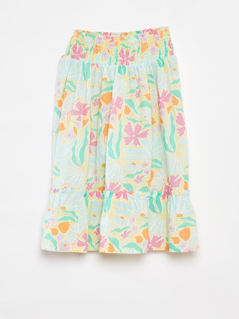 Rok met volants Groen - Kiabi