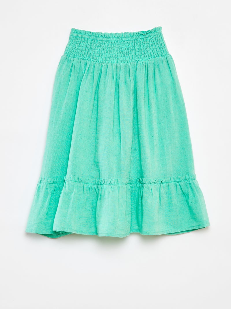 Rok met volants Groen - Kiabi